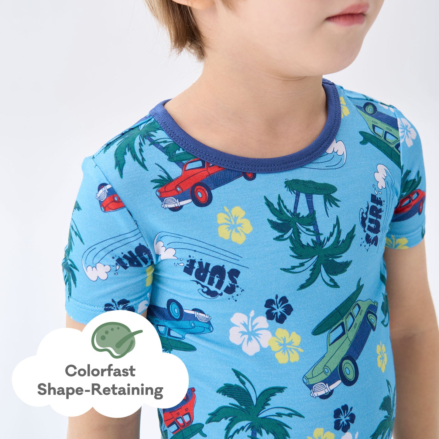 pureborn Toddler Little Kids Viscose From Bamboo Pajamas Set Short Sleeve Pjs Snug Fit Sleepwear 2pcs