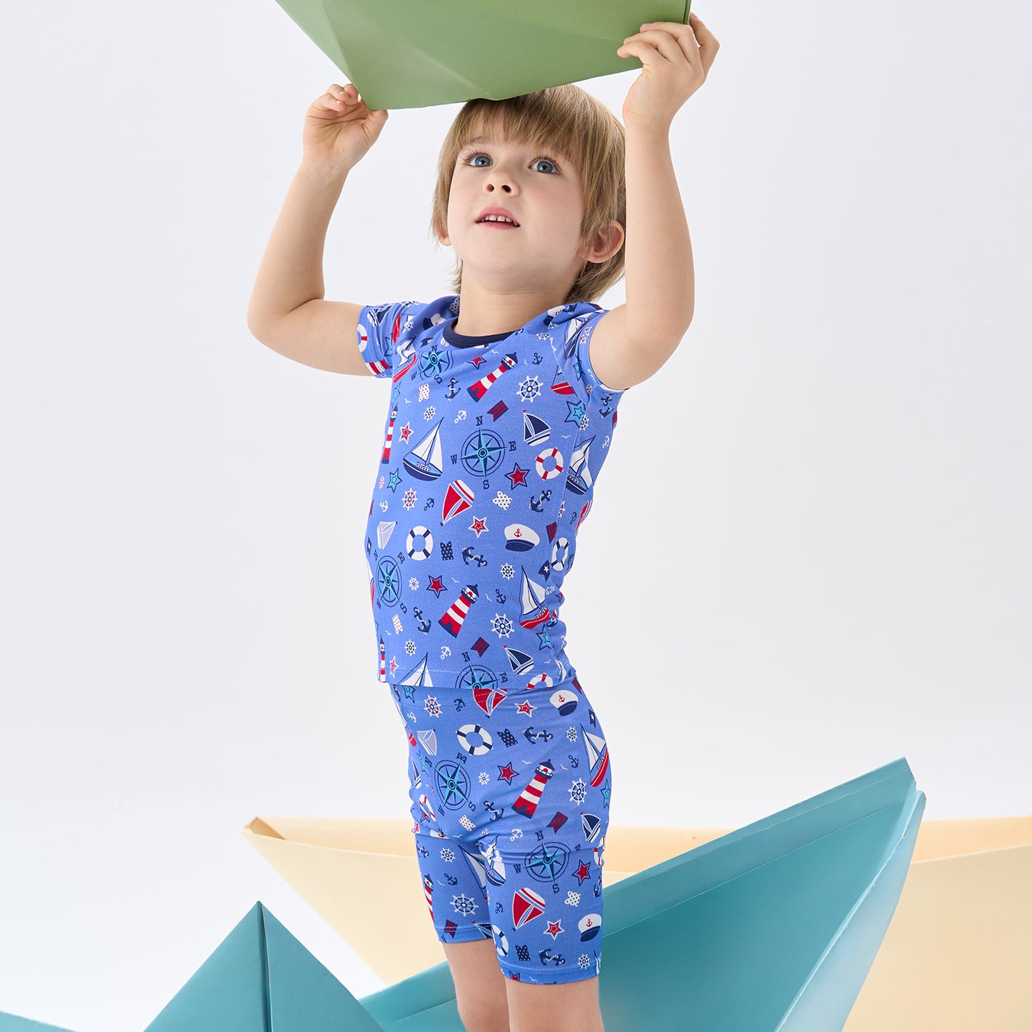 pureborn Toddler Little Kids Viscose From Bamboo Pajamas Set Short Sleeve Pjs Snug Fit Sleepwear 2pcs