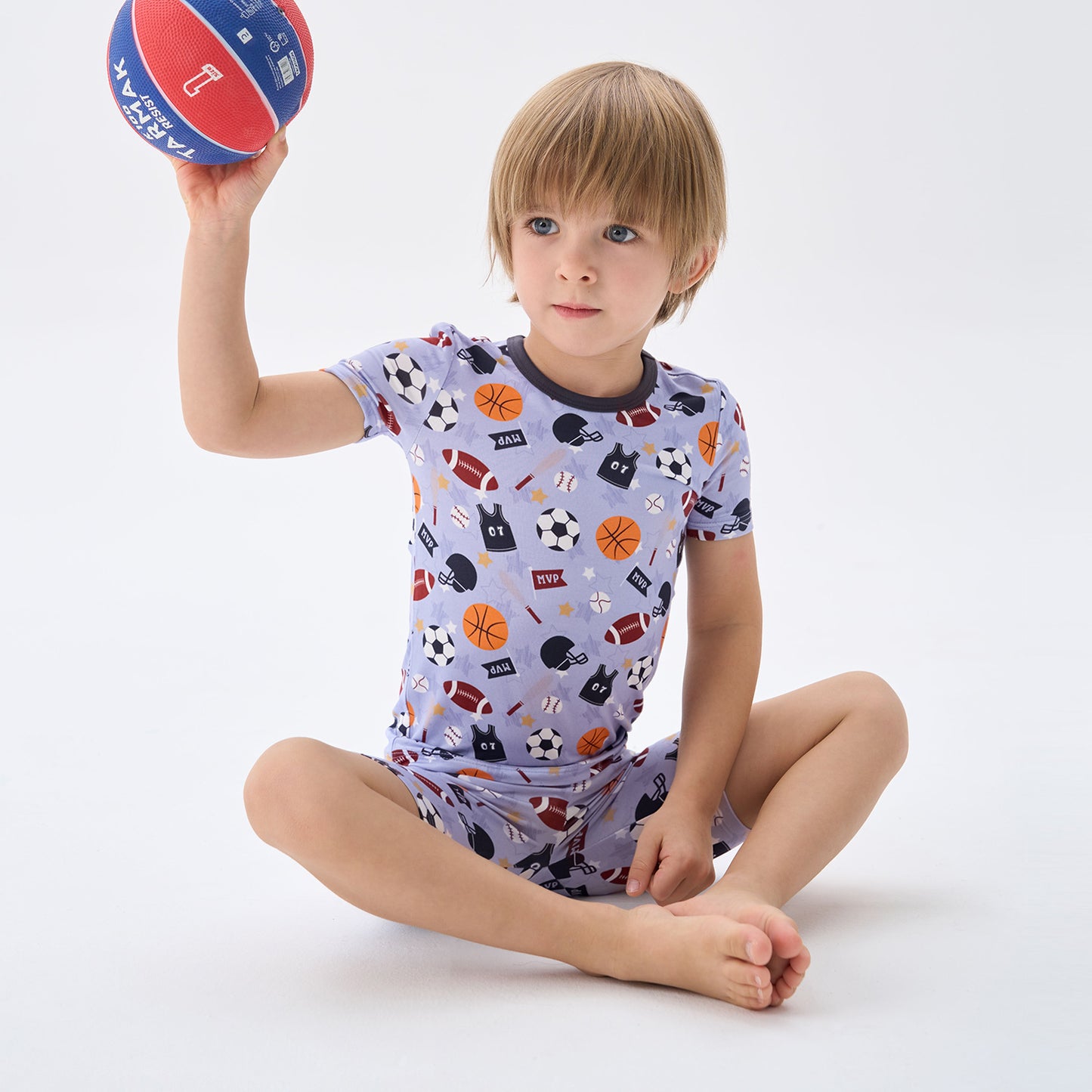 pureborn Toddler Little Kids Viscose From Bamboo Pajamas Set Short Sleeve Pjs Snug Fit Sleepwear 2pcs