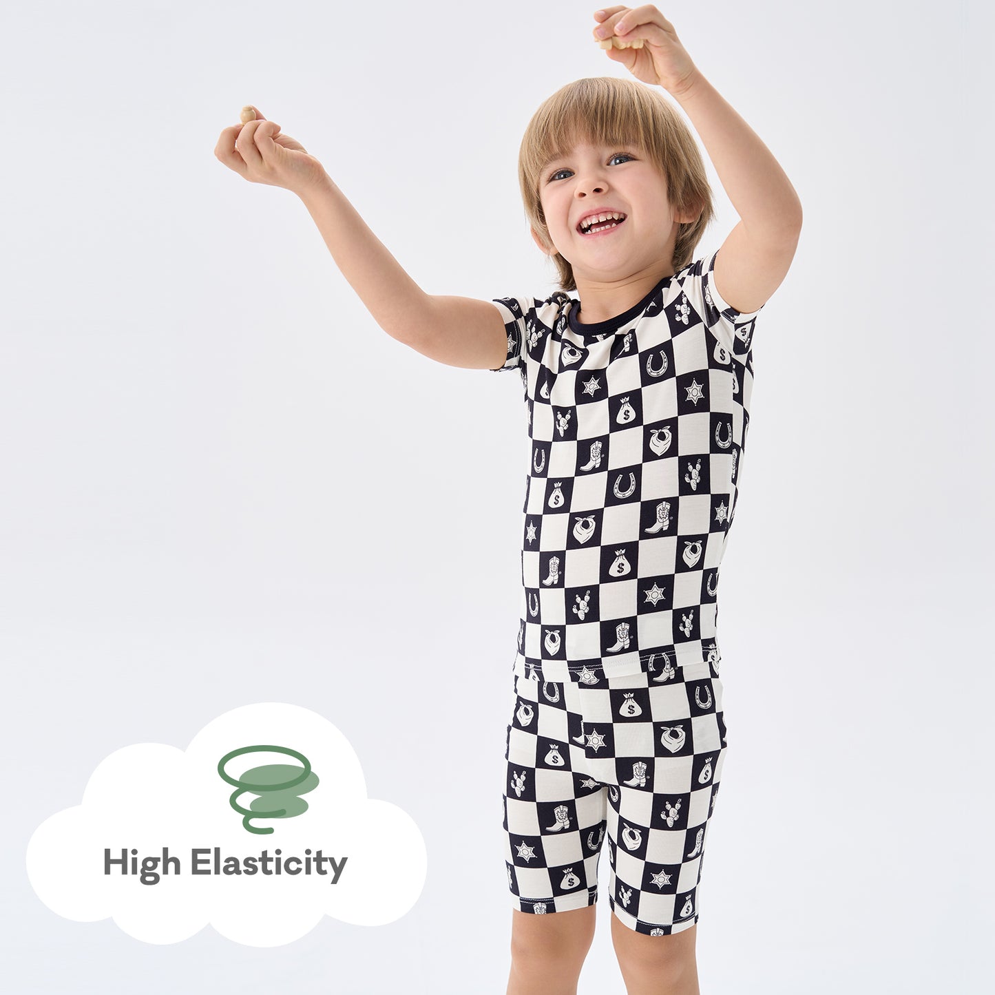 pureborn Toddler Little Kids Viscose From Bamboo Pajamas Set Short Sleeve Pjs Snug Fit Sleepwear 2pcs