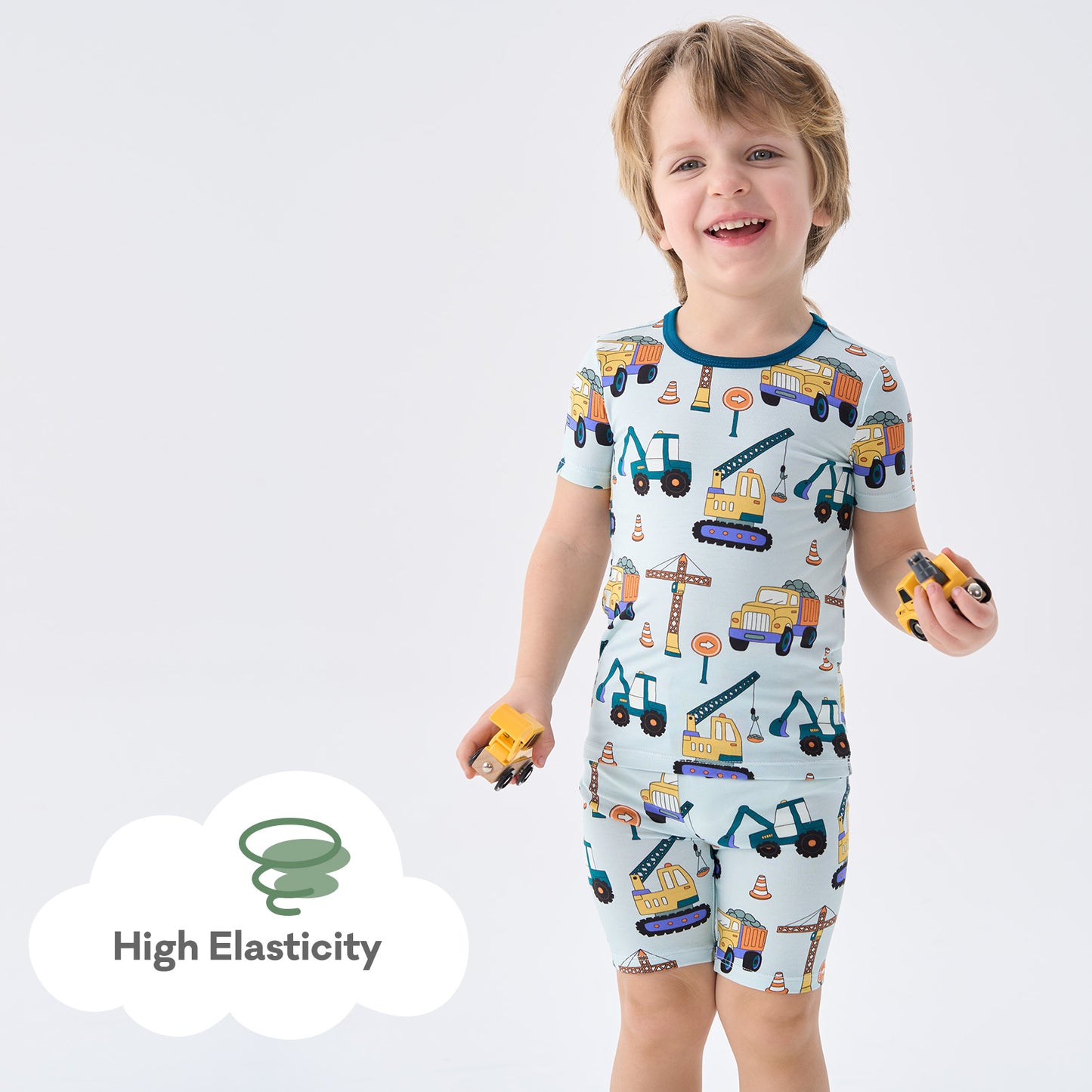 pureborn Toddler Little Kids Viscose From Bamboo Pajamas Set Short Sleeve Pjs Snug Fit Sleepwear 2pcs