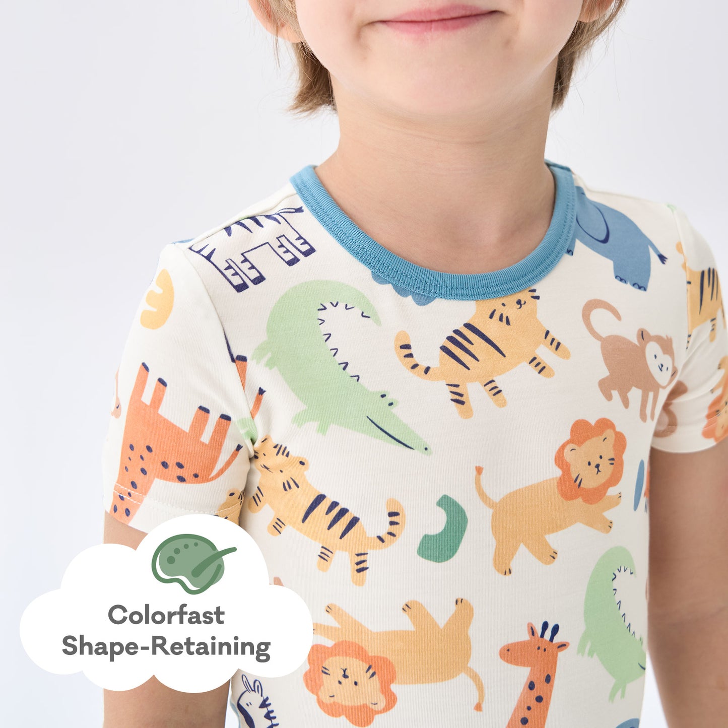 pureborn Toddler Little Kids Viscose From Bamboo Pajamas Set Short Sleeve Pjs Snug Fit Sleepwear 2pcs