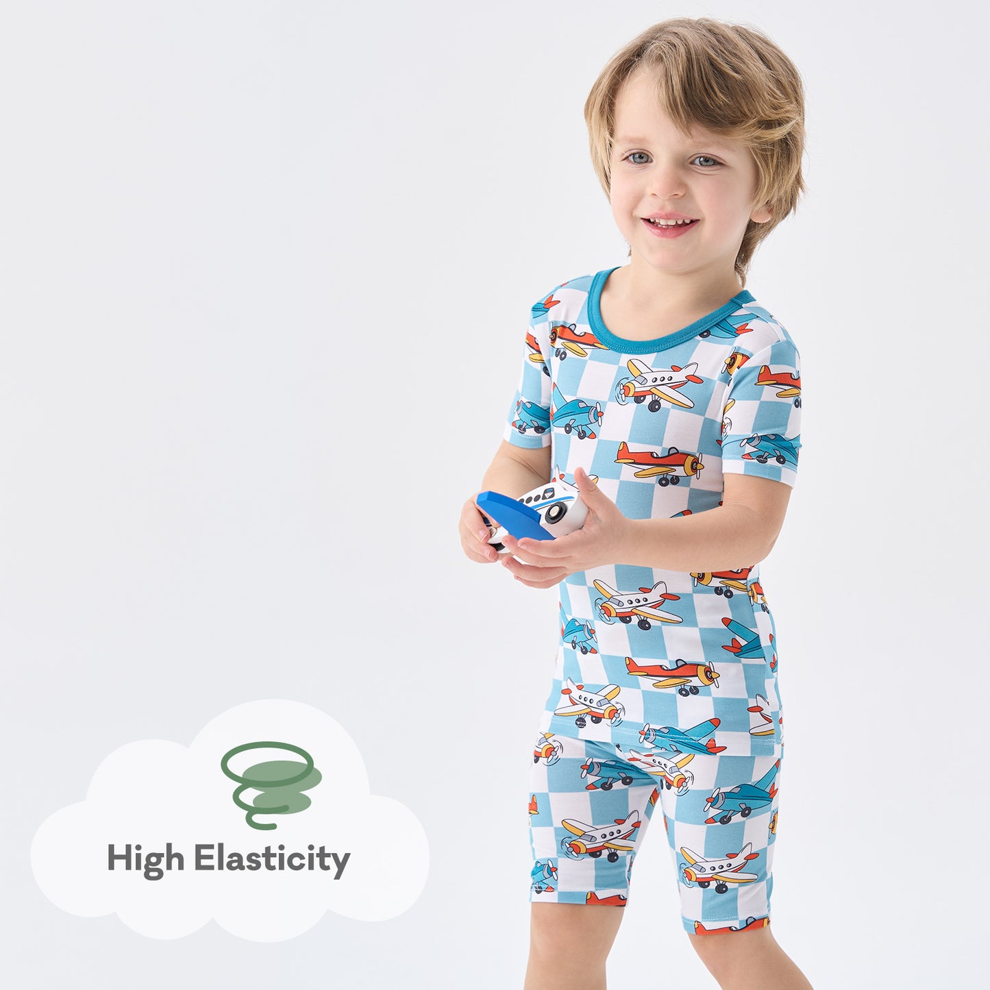 pureborn Toddler Little Kids Viscose From Bamboo Pajamas Set Short Sleeve Pjs Snug Fit Sleepwear 2pcs