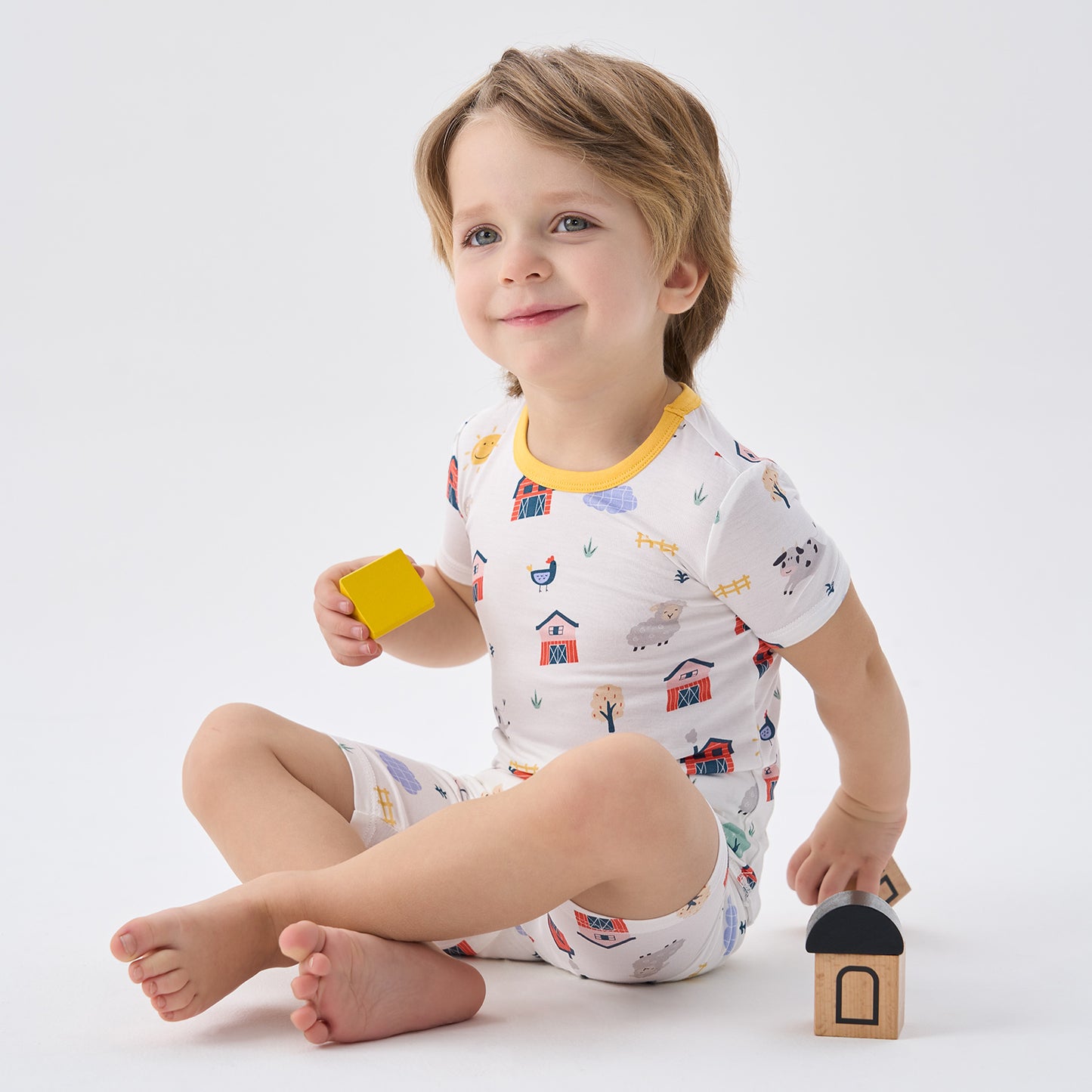 pureborn Toddler Little Kids Viscose From Bamboo Pajamas Set Short Sleeve Pjs Snug Fit Sleepwear 2pcs