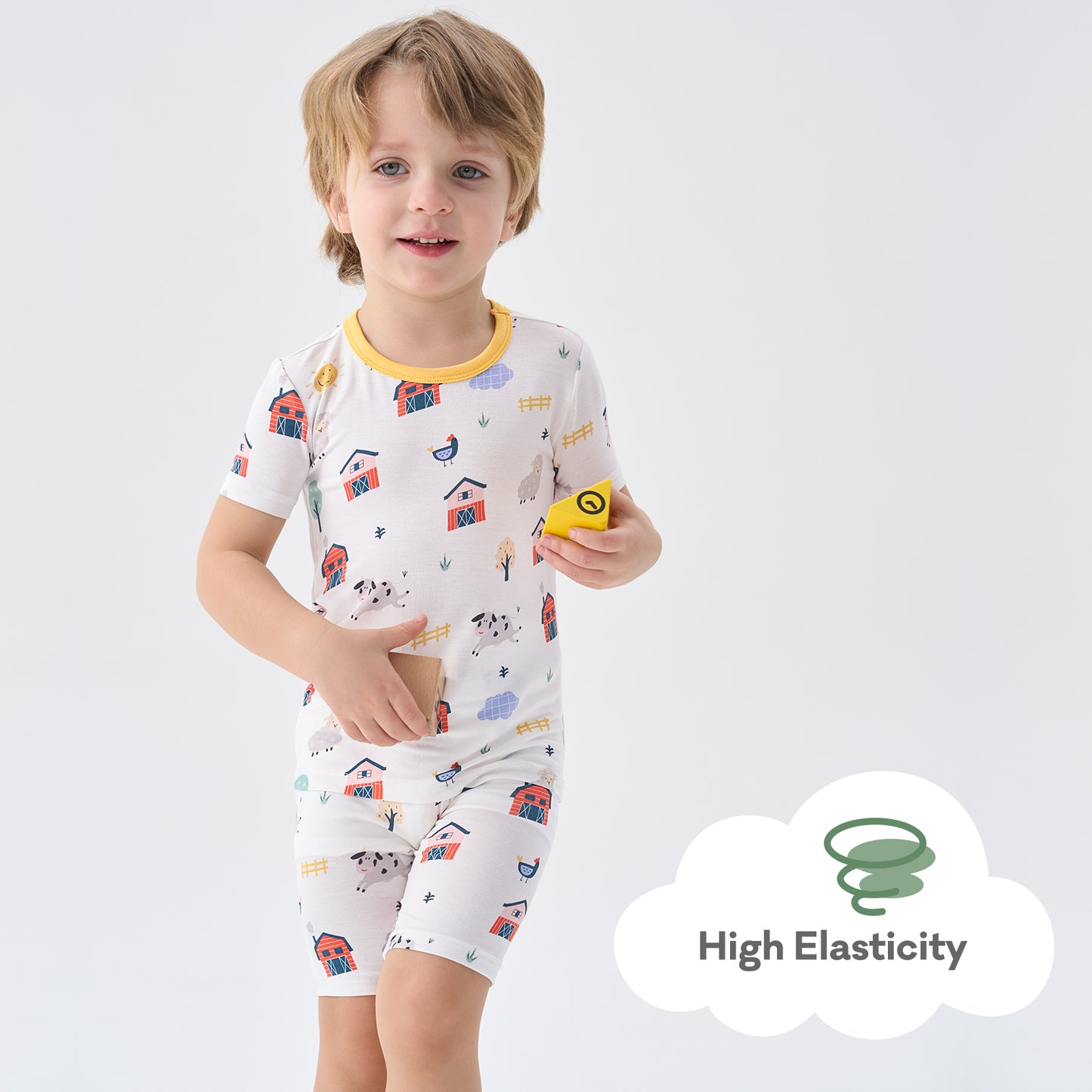 pureborn Toddler Little Kids Viscose From Bamboo Pajamas Set Short Sleeve Pjs Snug Fit Sleepwear 2pcs