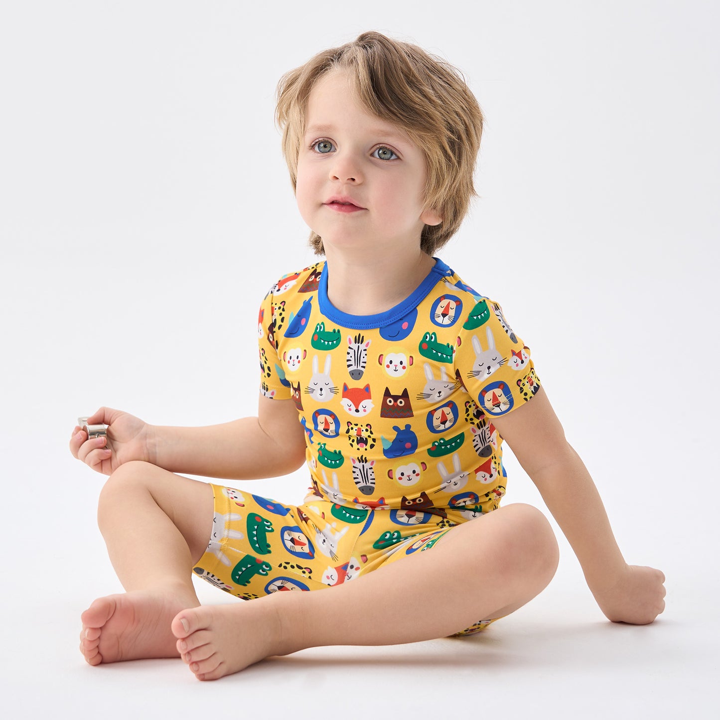 pureborn Toddler Little Kids Viscose From Bamboo Pajamas Set Short Sleeve Pjs Snug Fit Sleepwear 2pcs