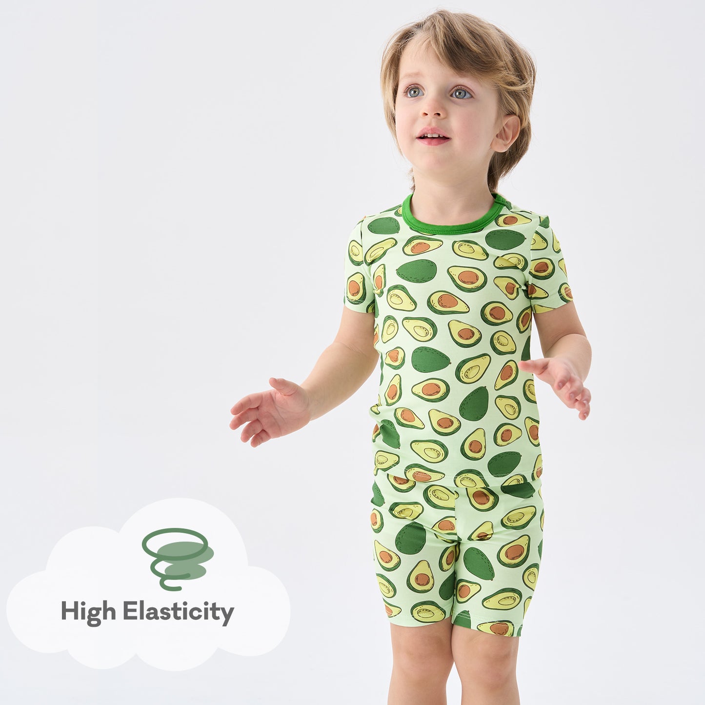 pureborn Toddler Little Kids Viscose From Bamboo Pajamas Set Short Sleeve Pjs Snug Fit Sleepwear 2pcs