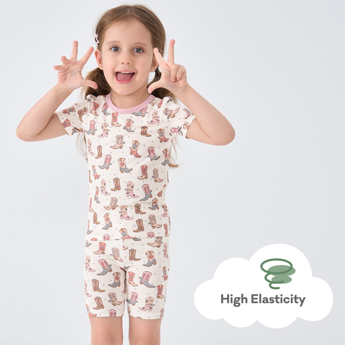 pureborn Toddler Little Kids Viscose From Bamboo Pajamas Set Short Sleeve Pjs Snug Fit Sleepwear 2pcs