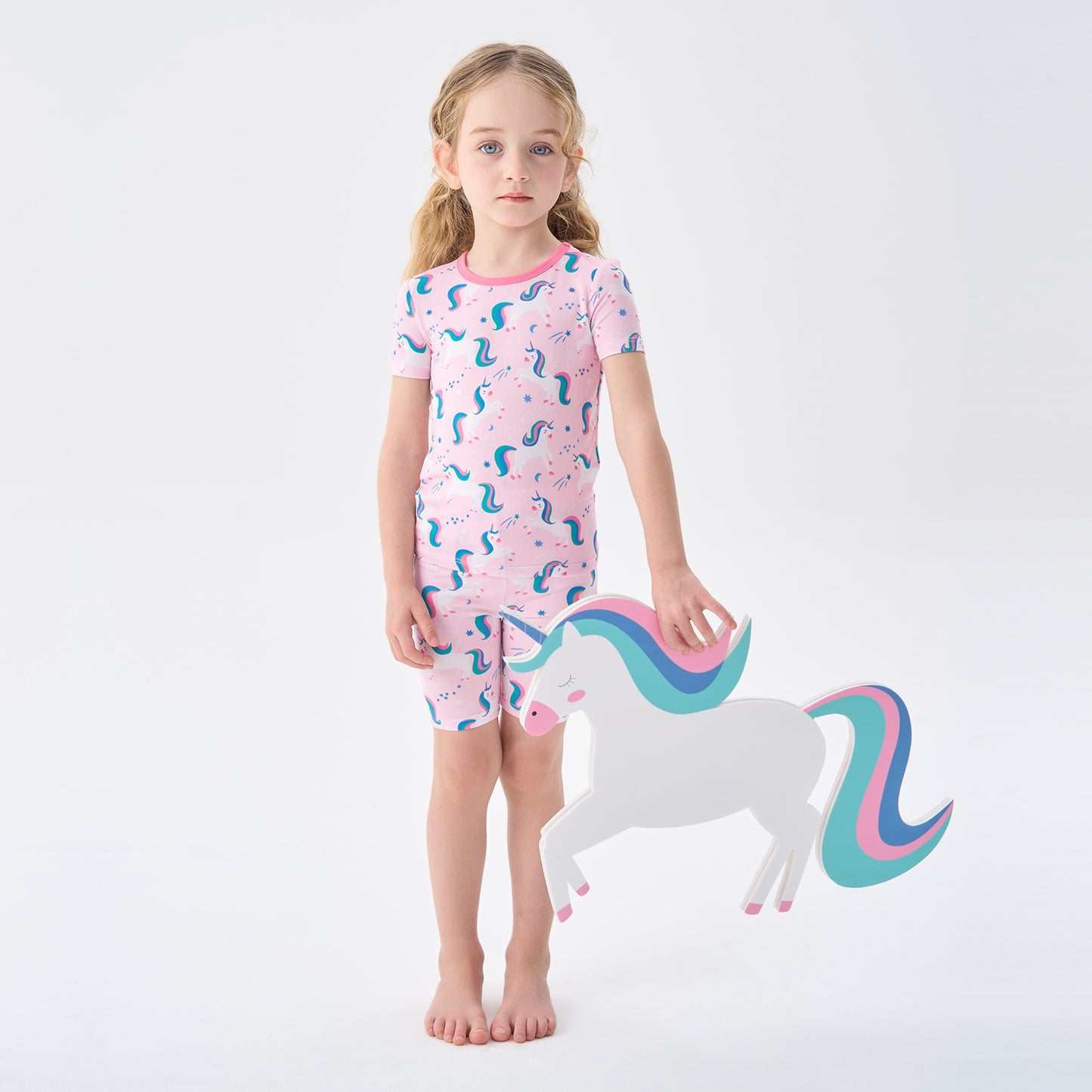 pureborn Toddler Little Kids Viscose From Bamboo Pajamas Set Short Sleeve Pjs Snug Fit Sleepwear 2pcs