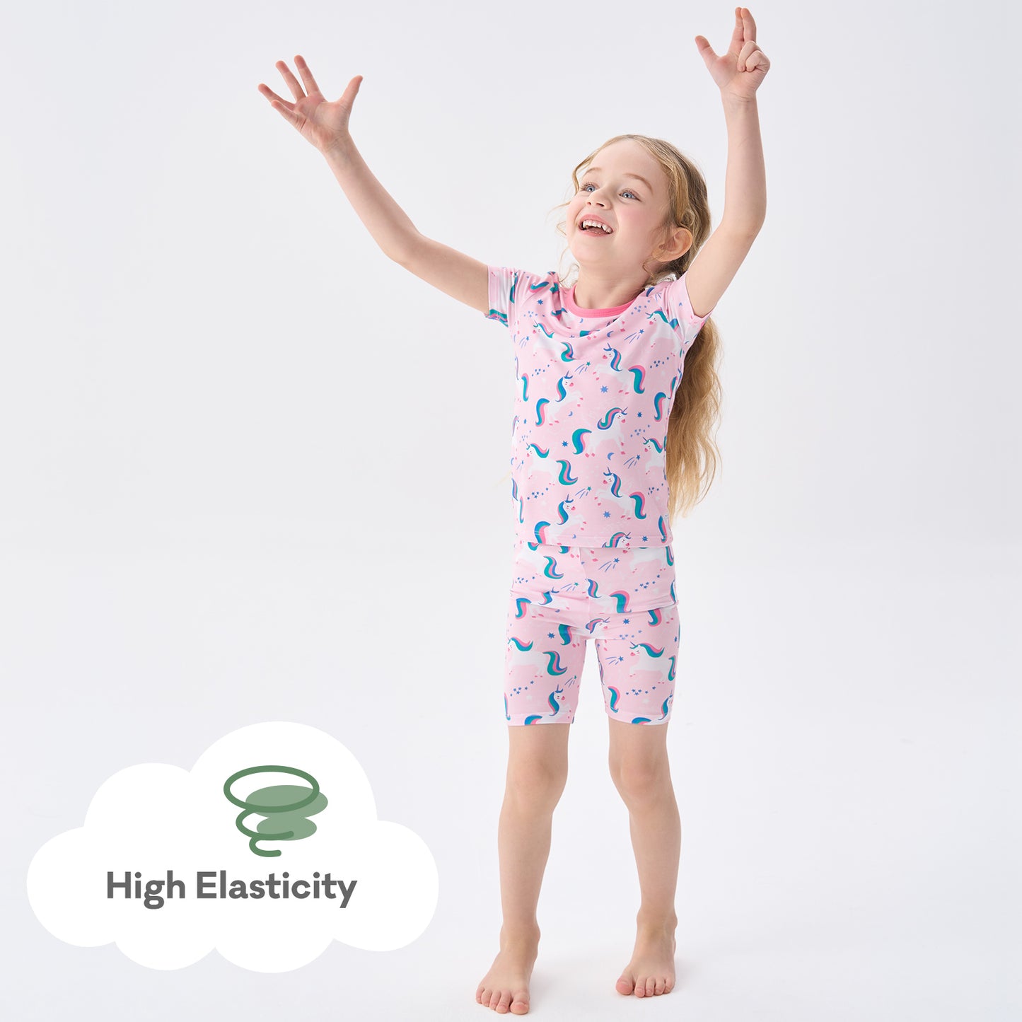 pureborn Toddler Little Kids Viscose From Bamboo Pajamas Set Short Sleeve Pjs Snug Fit Sleepwear 2pcs