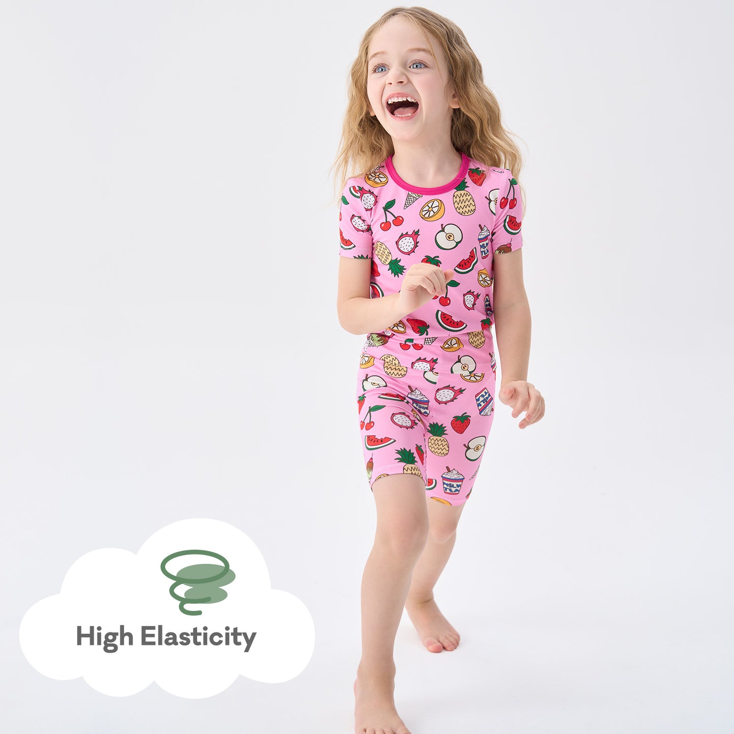 pureborn Toddler Little Kids Viscose From Bamboo Pajamas Set Short Sleeve Pjs Snug Fit Sleepwear 2pcs