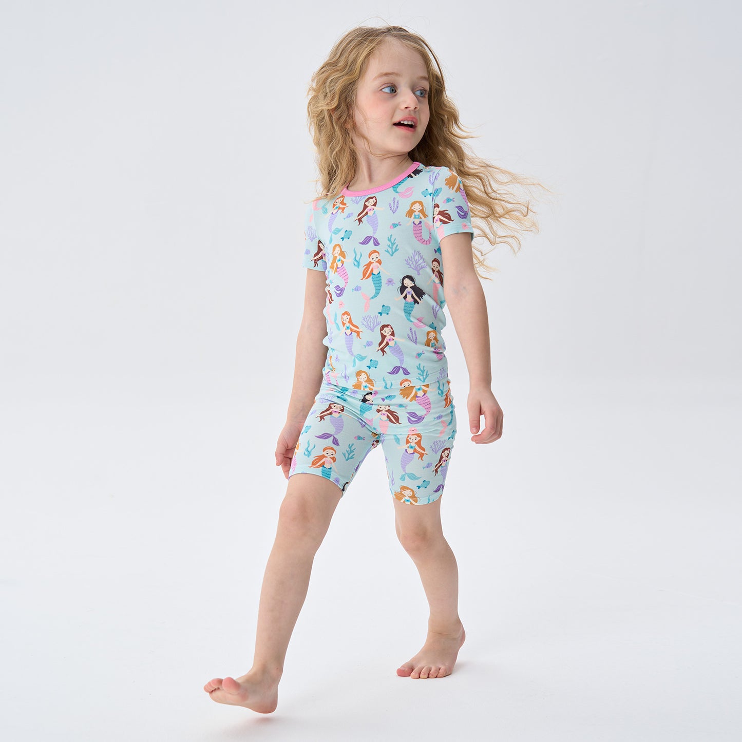 pureborn Toddler Little Kids Viscose From Bamboo Pajamas Set Short Sleeve Pjs Snug Fit Sleepwear 2pcs