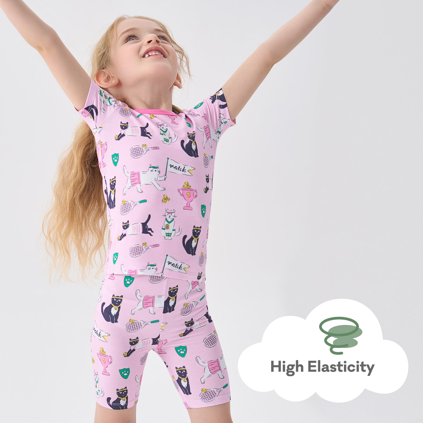 pureborn Toddler Little Kids Viscose From Bamboo Pajamas Set Short Sleeve Pjs Snug Fit Sleepwear 2pcs