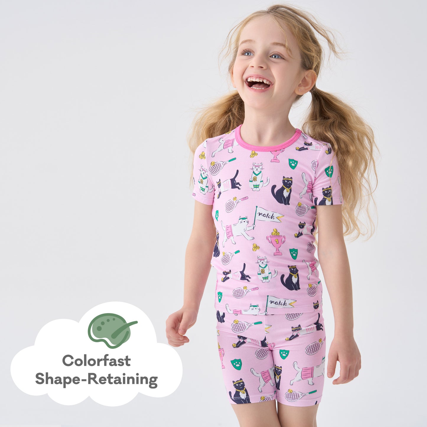 pureborn Toddler Little Kids Viscose From Bamboo Pajamas Set Short Sleeve Pjs Snug Fit Sleepwear 2pcs