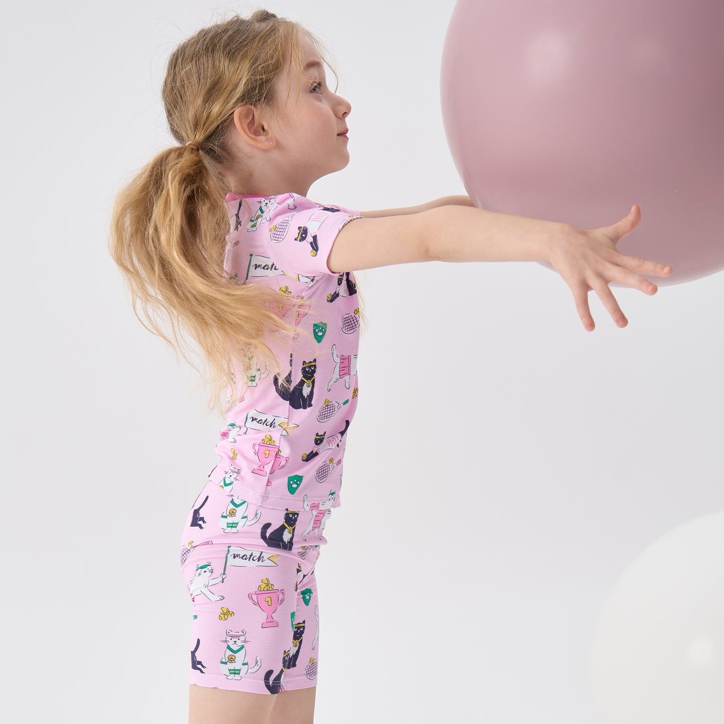 pureborn Toddler Little Kids Viscose From Bamboo Pajamas Set Short Sleeve Pjs Snug Fit Sleepwear 2pcs