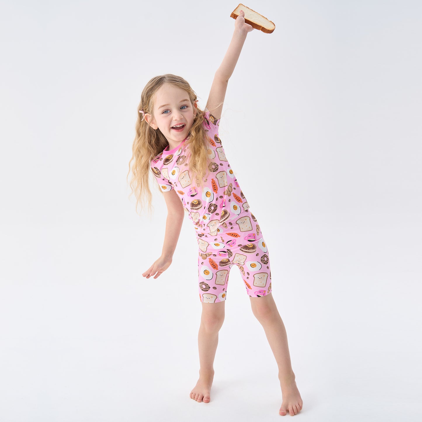 pureborn Toddler Little Kids Viscose From Bamboo Pajamas Set Short Sleeve Pjs Snug Fit Sleepwear 2pcs