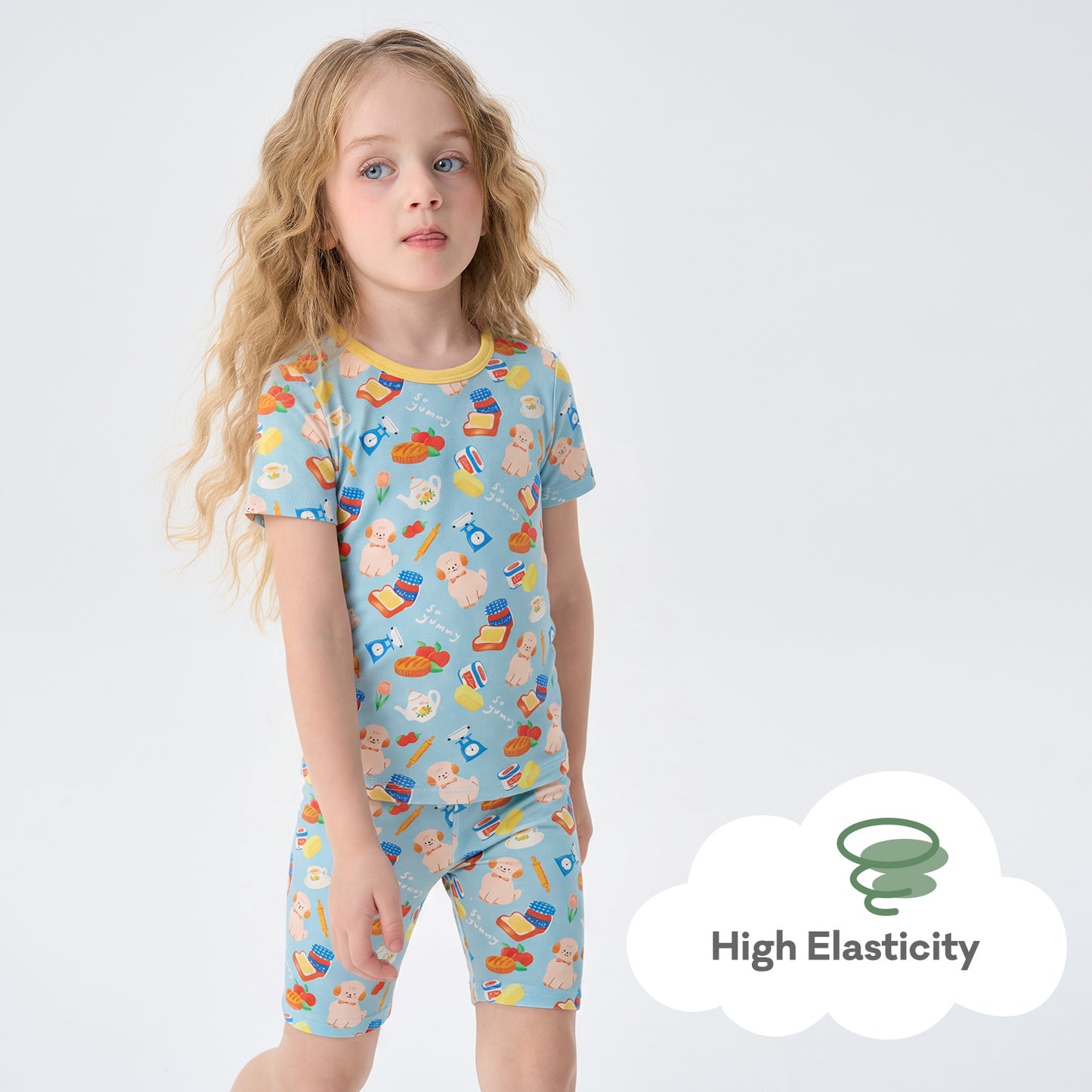 pureborn Toddler Little Kids Viscose From Bamboo Pajamas Set Short Sleeve Pjs Snug Fit Sleepwear 2pcs