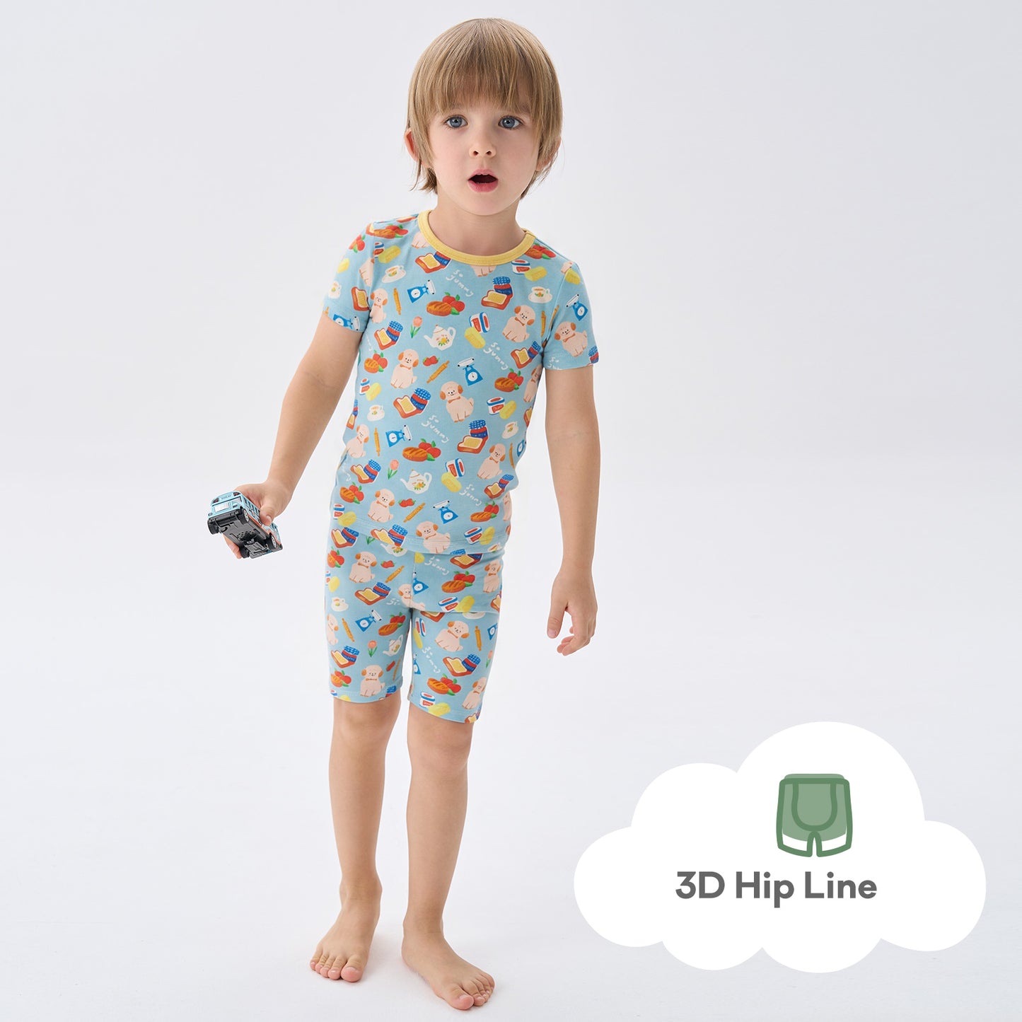 pureborn Toddler Little Kids Viscose From Bamboo Pajamas Set Short Sleeve Pjs Snug Fit Sleepwear 2pcs