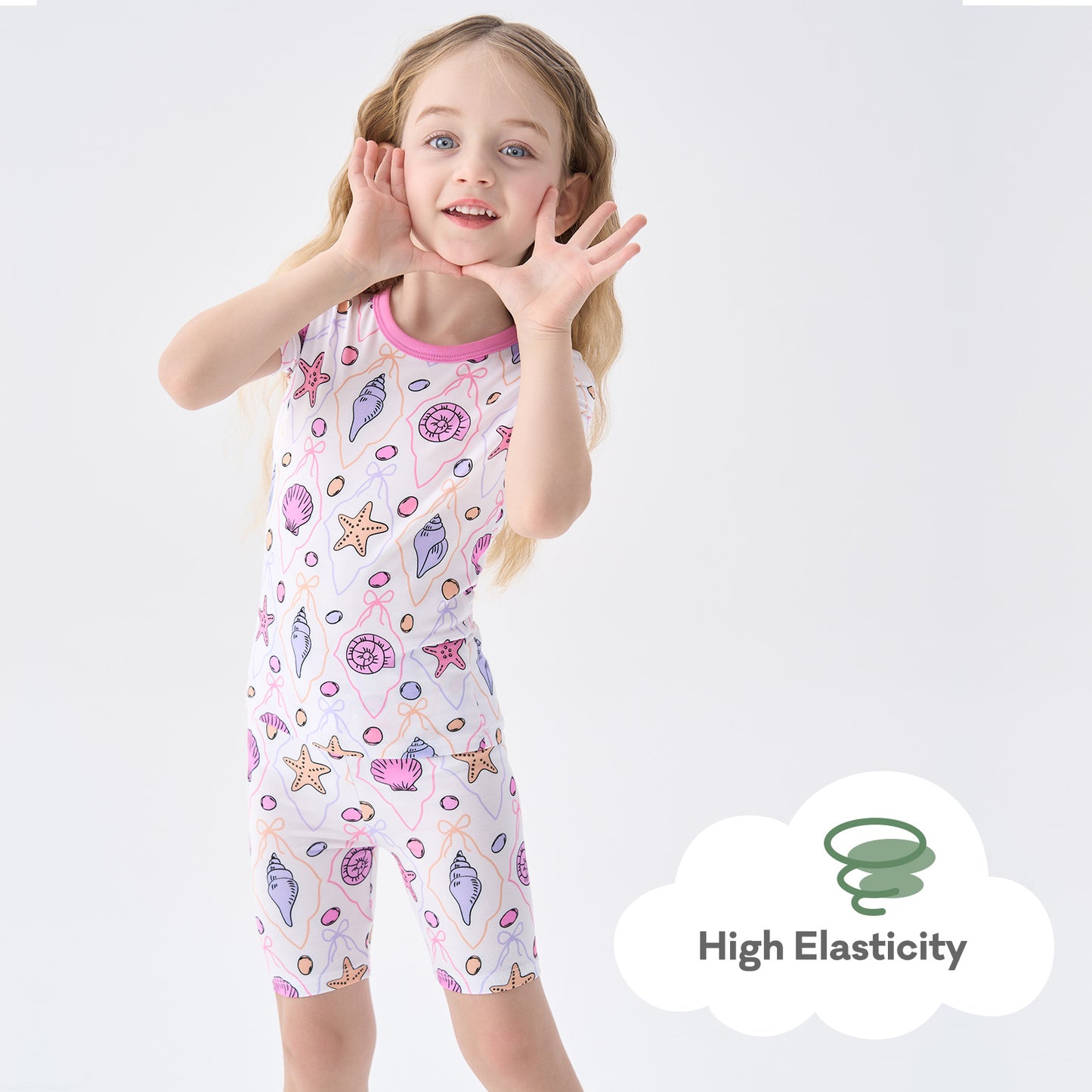 pureborn Toddler Little Kids Viscose From Bamboo Pajamas Set Short Sleeve Pjs Snug Fit Sleepwear 2pcs