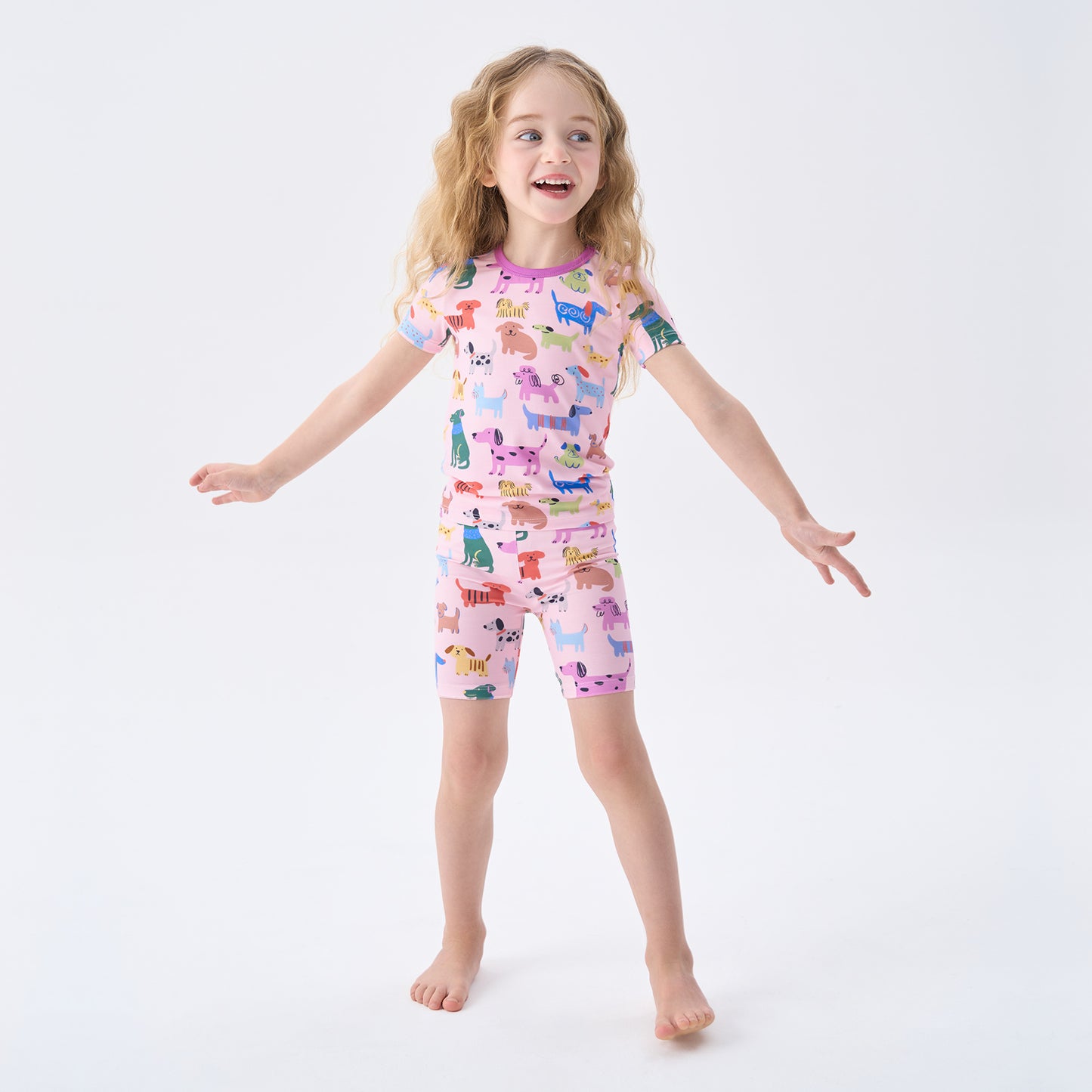 pureborn Toddler Little Kids Viscose From Bamboo Pajamas Set Short Sleeve Pjs Snug Fit Sleepwear 2pcs