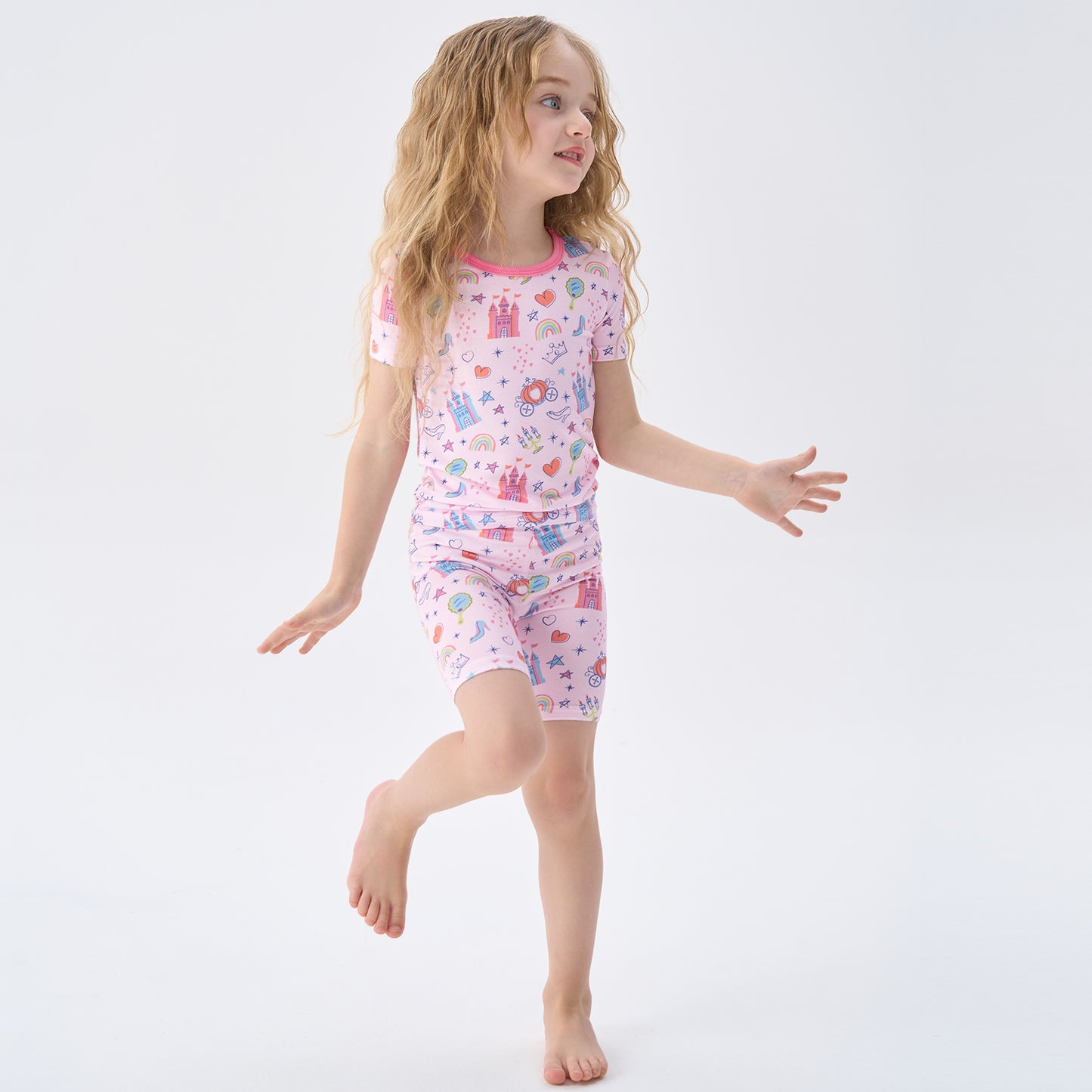 pureborn Toddler Little Kids Viscose From Bamboo Pajamas Set Short Sleeve Pjs Snug Fit Sleepwear 2pcs