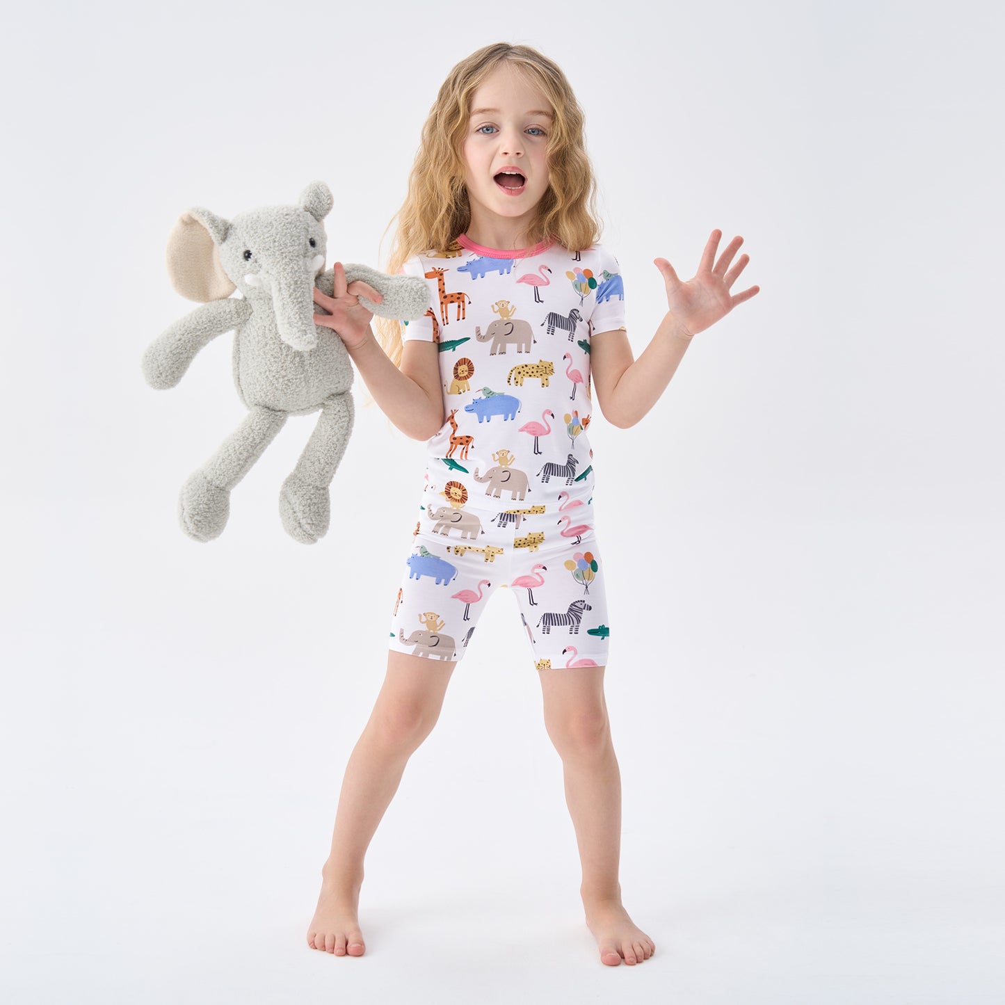 pureborn Toddler Little Kids Viscose From Bamboo Pajamas Set Short Sleeve Pjs Snug Fit Sleepwear 2pcs
